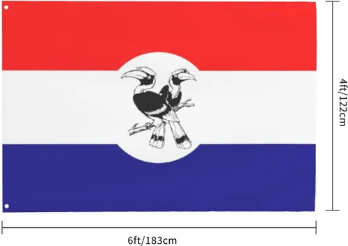 Vista 3 de Bandera nacional de barbilla de 4 x 6 pies, poliéster duradero, divertido cartel decorativo para exteriores, banderas de patio para el hogar