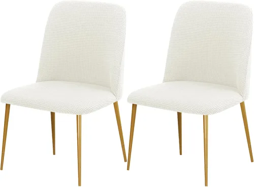 Vista 17 de Gollense Fundas de silla con respaldo curvado para comedor, fundas modernas de mediados de siglo, protector de asiento de silla semicírculo