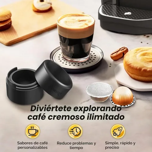 Vista 7 de CAPMESSO - Kit de recarga reutilizable Vertuo Pod: 100 tapas de aluminio para Nespresso