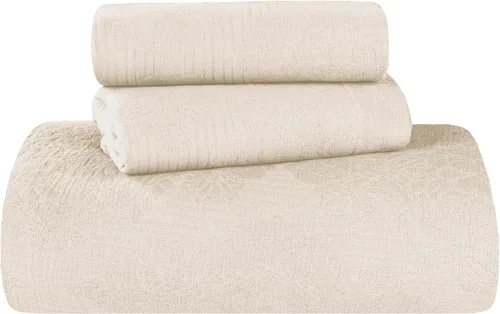 Vista 14 de Superior Juego de colcha de algodón de 2 piezas, diseño de círculos celtas, decoración de cama para el hogar, 1 funda de almohada, manta