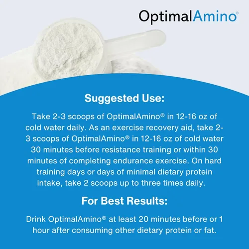 Vista 6 de OptimalAmino® Mejor Bebida de Recuperación Pre/Post Entrenamiento, Suplemento de Aminoácidos Esenciales con 99% de Utilización, Certificado NSF