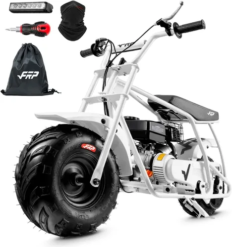 Vista 16 de FRP GMB100 Plus Gas Mini Bike 99cc 4 tiempos todoterreno Faro y polaina Negro