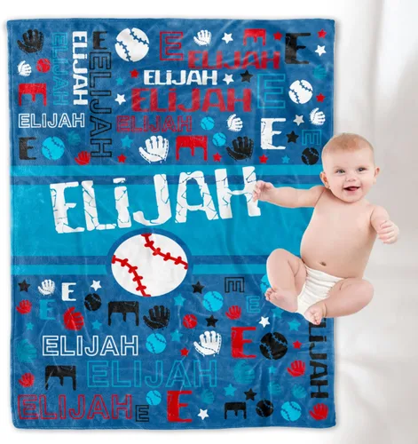 Vista 15 de YESCUSTOM Manta de forro polar de dinosaurio personalizada para niños y niñas, manta de texto personalizada para regalo de cumpleaños y ducha