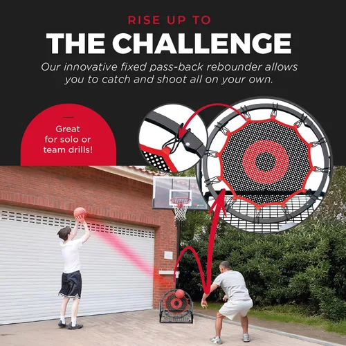 Vista 3 de Dual-Sided Adjustable Baseball Rebound Net for Multi-Sport,Includes 2 Balls Negro