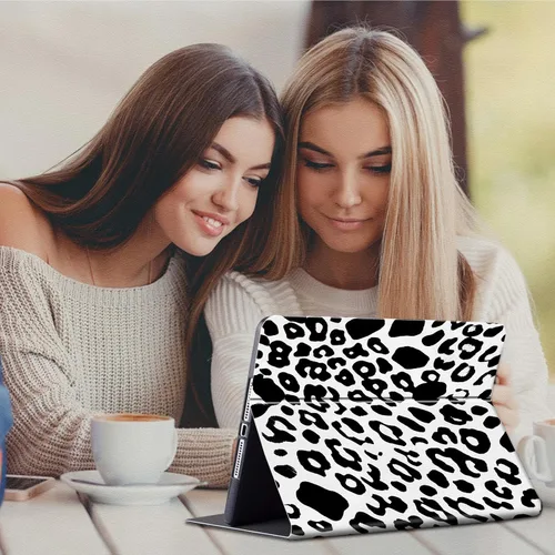 Vista 19 de Funda para tablet Kinlde Fire HD 10 (11ª generación 2021) Fire HD 10 Plus 2021, delgada, de piel sintética, con función atril, función atril