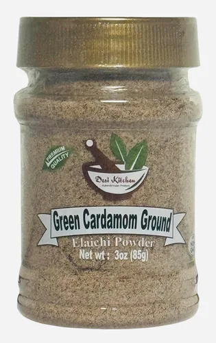 Vista 6 de Desi Kitchen Spices All Natural Sin sal Vegano Sin OMG Cardamomo verde puro indio molido (polvo Elaichi verde) 3 onzas con garantía