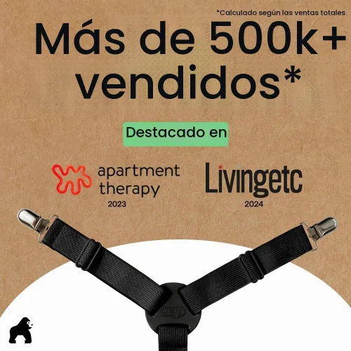 Vista 7 de GORILLA GRIP Sujetadores de Sábanas con Patente Pendiente, Sujetadores Elásticos Ajustables con Clips de Metal, Correas de Ropa de Cama Ajustada que