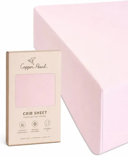 Vista 121 de Copper Pearl: Sábanas de punto prémium para cuna de bebé para niños y niñas, transpirables y suaves, sábanas ajustables para colchones estándar