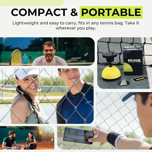 Vista 6 de Soporte de teléfono para valla de tenis y pickleball - Idea de regalo para hombres y mujeres - Accesorios de entrenamiento para niños y niñas