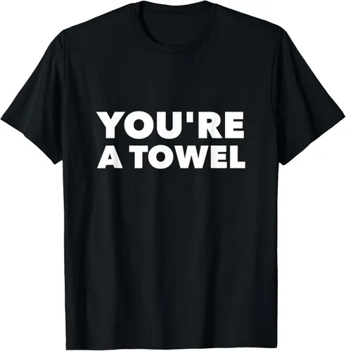 Vista 25 de Eres un toalla Funny camisa, mujer XL, Negro