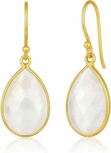 Vista 27 de Aretes de ágata musgo verde de 0.472 x 0.709 in con forma de pera de plata de ley 925, aretes de piedras preciosas hechos a mano, juego de bisel