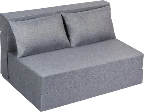 Vista 8 de Fvkind Sofá cama plegable, silla cama plegable con funda extraíble lavable, sofá plegable desplegable convertible con almohada, sofá futón para sala