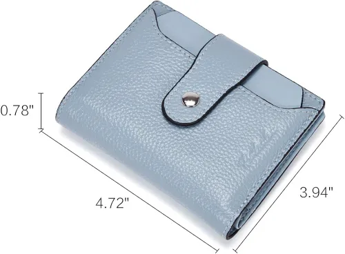 Vista 7 de BOSTANTEN - Billetera de cuero para mujer con bloqueo RFID pequeña con cremallera de bolsillo para tarjetas con ventana para documento