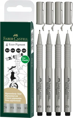Vista 11 de Faber-Castell Ecco Pigment - Bolígrafo de punta de fibra, 0.016 in, color negro
