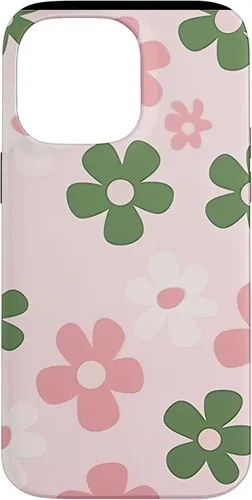 Vista 20 de Funda con diseño floral de margaritas verde salvia y rosa para iPhone 11