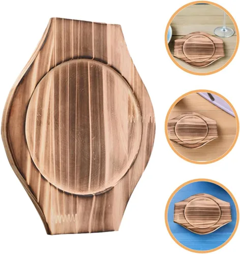 Vista 5 de Dolsot - Cuenco de piedra coreana con base de madera, 2 piezas, cuenco de bibimbap coreano, tapete de madera, olla para olla caliente