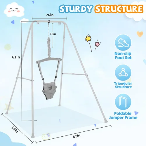 Vista 2 de Jersey de bebé con soporte, jerséis y gorilas con cadena ajustable Jersey para bebé de 6 a 24 meses, para jugar en interiores y exteriores, fácil