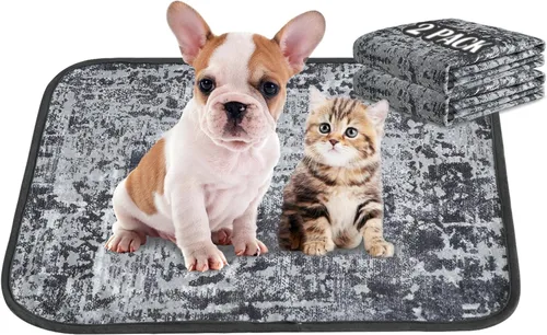 Vista 20 de Qeils - Almohadillas lavables para orina para perros, almohadillas reutilizables para cachorros de 36 x 41 pulgadas, paquete de 2
