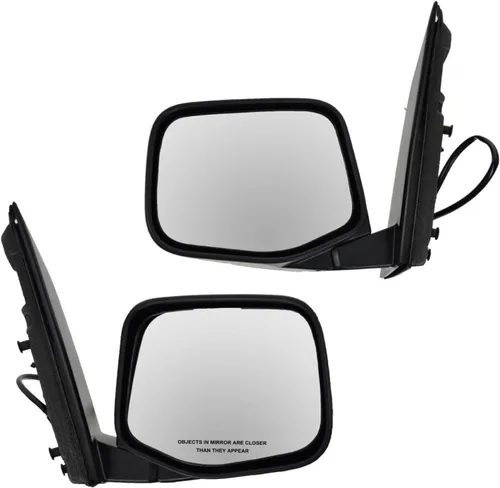 Vista 184 de TRQ Conjunto de 2 piezas de espejo lateral para conductor y pasajero, ajuste eléctrico, sin calefacción, sin memoria, color negro, compatible