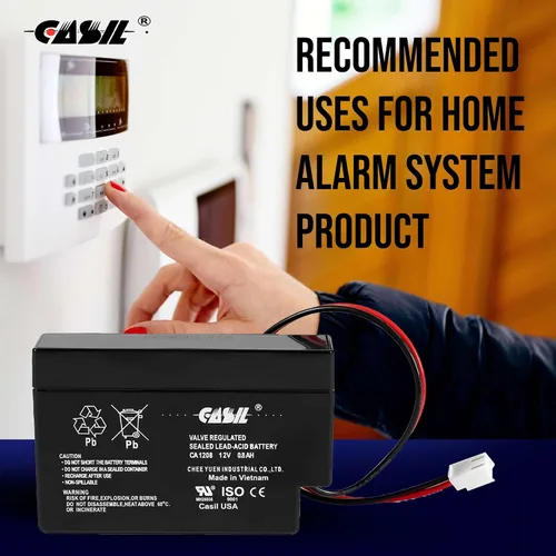 Vista 3 de Casil Batería recargable de ciclo profundo sellada AGM de 12V 0.8Ah para CP1208 DJW12-0.8 LP12-0.8 NP0.8-12 PS-1208 SLA1000 UB1208 TP12-0.8