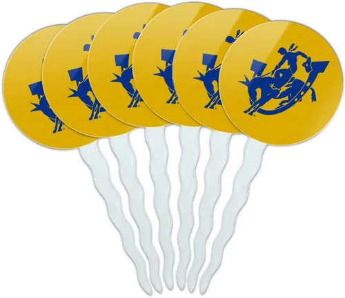 Vista 162 de Abilene Christian - Juego de 6 palillos para cupcakes con logotipo secundario