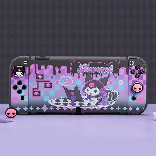 Vista 7 de YOCORE Funda protectora OLED delgada para interruptor compatible con Switch OLED, diseño antiarañazos y absorción de golpes, KLM Play Time