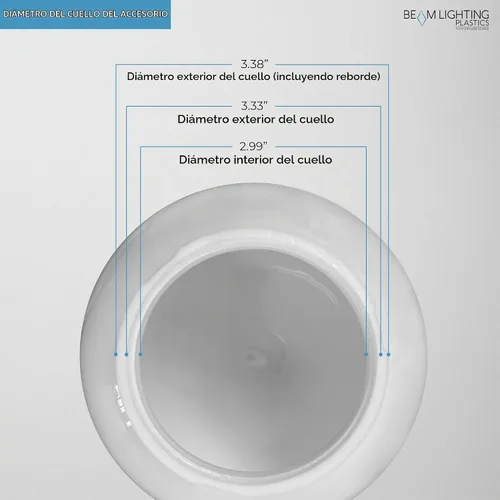 Vista 4 de Beam Lighting - Globo de repuesto acrílico transparente de 6 pulgadas, cubierta para techo, accesorios de pared, postes de lámpara o farolas