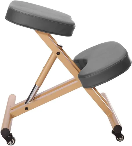 Vista 5 de Modern Home Silla ergonómica con ruedas de postura arrodillada - camello/negro