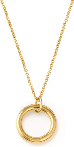 Vista 2 de Oak&Luna Collar con nombre grabado con mensaje oculto personalizado Colgante de placa de nombre chapado en oro de 18 quilates, chapado en oro