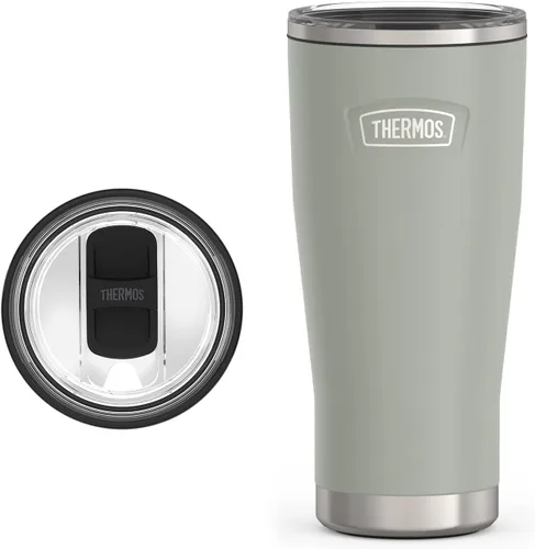 Vista 21 de THERMOS ICON SERIES, vaso de acero inoxidable con cierre deslizante, 18 onzas, carmesí