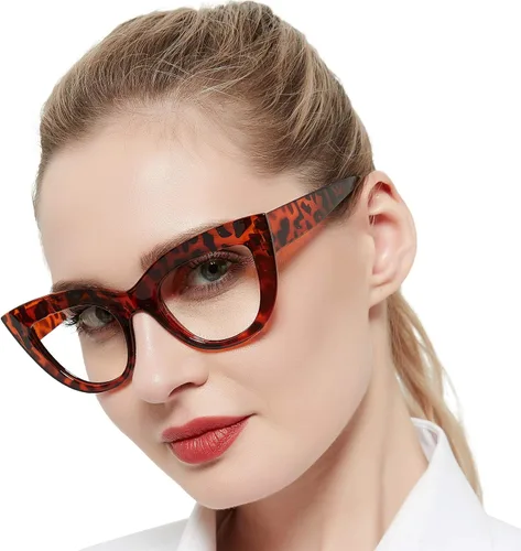 Vista 8 de MARE AZZURO Gafas de bloqueo de luz azul para mujer, gafas redondas para computadora