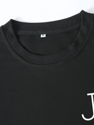Vista 5 de GORGLITTER Conjunto de 2 piezas para hombre, sudadera de manga larga con cuello redondo y cordón en la cintura
