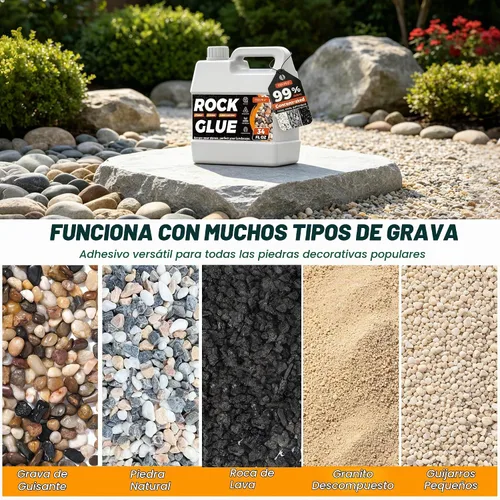 Vista 4 de Oyevila - Pegamento de grava para paisajismo, carpeta de rocas de 1 galón