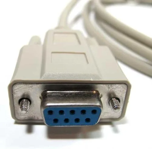 Vista 3 de DB9 macho a DB9 hembra 9C Serial recto a través del cable de 6 pies