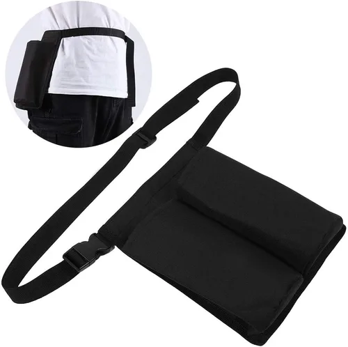 Vista 4 de Soporte de loción de aceite de masaje, bolsa de cinturón ajustable con dos bolsillos para botellas de aceite esencial, kit de suministros de masaje