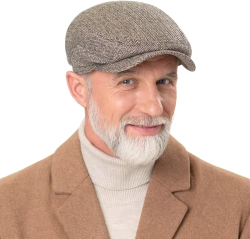 Vista 2 de Stetson Gorro plano de seda Belfast Newsboy para hombre