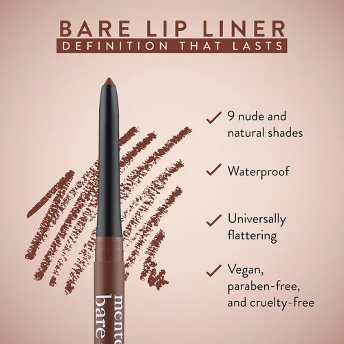 Vista 2 de Mented Cosmetics - Delineador de labios para mujer, lápiz labial marrón oscuro, vegano