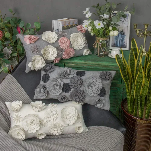 Vista 7 de King Rose - Funda de almohada para cojín de lana sólida 3D, 12.0 x 20.0 pulgadas