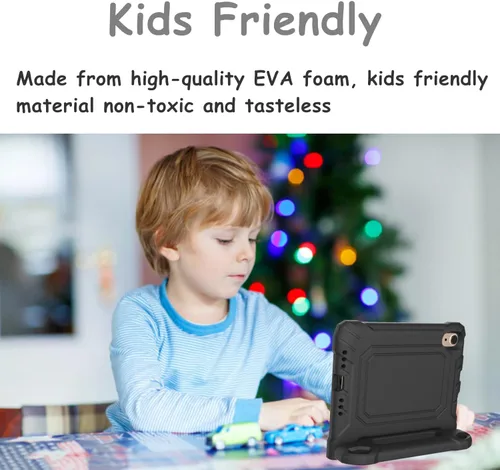 Vista 4 de Funda infantil para iPad de 8.3" Mini 7 (A17 Pro) 2024/(A15) 2021 6ª/7ª Negro