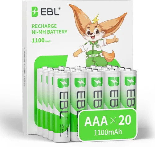 Vista 12 de EBL Baterías AAA recargables (16 unidades) Ready2Charge 1100mAh 1.2V Batería Ni-MH