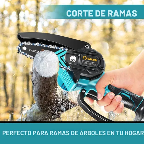 Vista 8 de Saker Mini Motosierra, Motosierras Eléctricas Portátiles Inalámbricas, Sierra de Cadena de Mano Tijeras de Podar Sierras de Cadena para Ramas