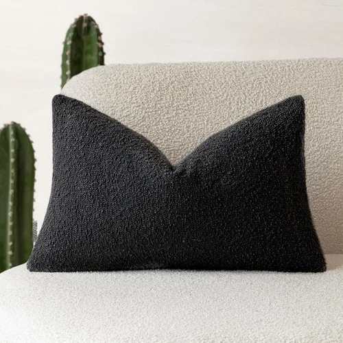 Vista 35 de Foindtower Fundas de almohada decorativas con textura de boucle, fundas de almohada sólidas, neutrales, suaves y acogedoras para silla, sofá