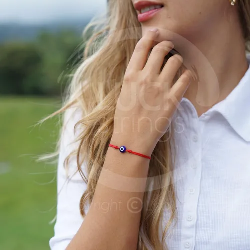 Vista 17 de Lucky Evil Eye Bracelet, Choker & Anklet – Red and Black String Protection Talisman Minimalist Mal de Ojo Jewelry for Good Luck