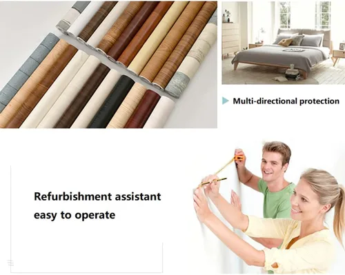 Vista 5 de Papel de contacto de madera autoadhesivo, película de vinilo de madera de 11.8 x 39.37 pulgadas, papel tapiz de madera impermeable y extraíble Grano