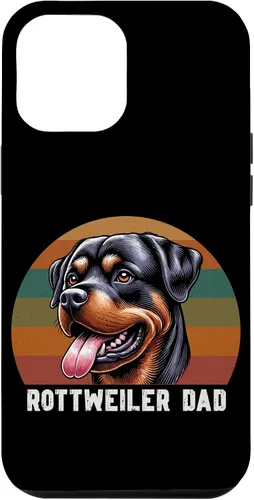 Vista 25 de Rottweiler Dad Rottie Father Dog Parent Father's Day Retro Case for iPhone 16