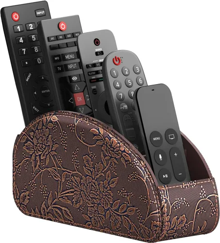 Vista 8 de Thipoten Soporte para Control Remoto, Organizador/Almacenamiento/Bandeja de Cuero Sintético para Controles Remotos, Anteojos de Lectura, Suministros