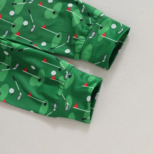 Vista 6 de SHUING Traje de golf para bebé recién nacido, para el futuro de papá, conjunto de pantalones elásticos para golf, conjunto de gorro