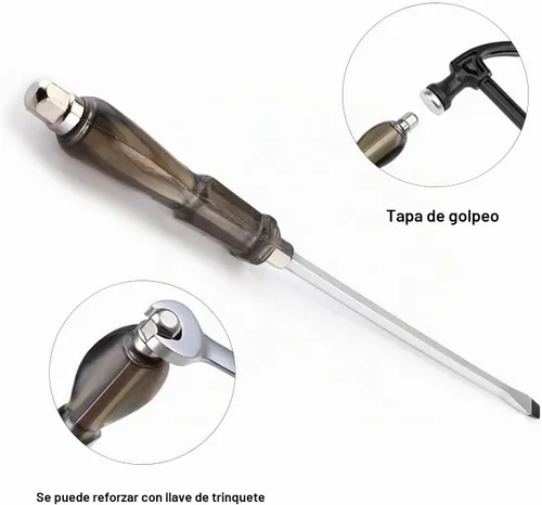Vista 4 de Utoolmart Destornillador de impacto ranurado 4 pulgadas Keystone Demolición Driver Magnético 1pcs