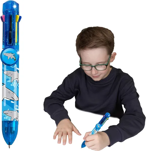 Vista 12 de Bolígrafo mariposa de Deluxebase. Bolígrafo retráctil multicolor 8 en 1 con diseño de animales lindos. Bolígrafo de escritura de tinta suave