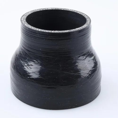 Vista 54 de AC PERFORMANCE ID de 1" a 1/2" (25mm a 13mm) Manguera de silicona recta reductora de 3 capas reforzada negra, 3" de longitud Negro